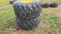 2 x Nokian 600/50R22.5 8 stud wheels good - 5
