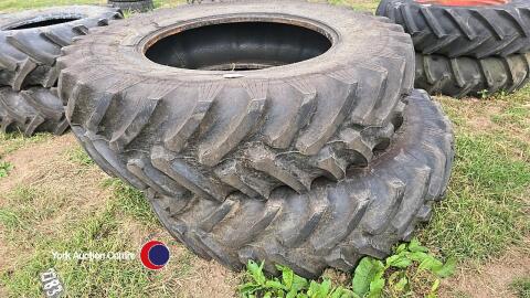 480/80 R38 Titan rear tractor tyres 50 %, no punctures or repairs