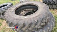 480/80 R38 Titan rear tractor tyres 50 %, no punctures or repairs - 2