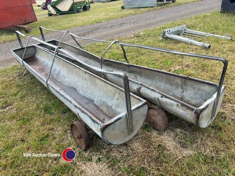 2 x 9ft feed troughs