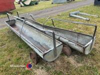 2 x 9ft feed troughs