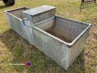Galvanised metal water trough - 2