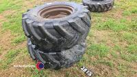 2 x Mitas 405/70-20 (16.0/70-20) 8 stud wheels - 4
