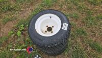 2 x 20x12.00-10 4 stud trailer wheels - 2
