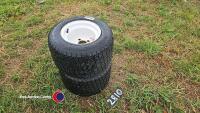 2 x 20x12.00-10 4 stud trailer wheels - 4