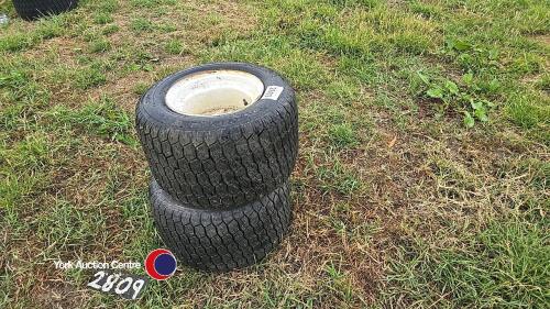 2 x 20x12.00-10 4 stud trailer wheels