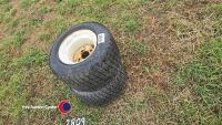 2 x 20x12.00-10 4 stud trailer wheels - 2