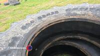 2x Goodyear Optitrac 650/85R38 tyres 60% tread removed tubeless - 3