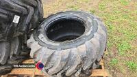 3 x 600/50-22.5 Nokian heavy duty forestry tyres 70% tread left - 2