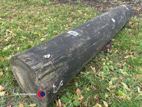 Wooden gate post/telegraph pole