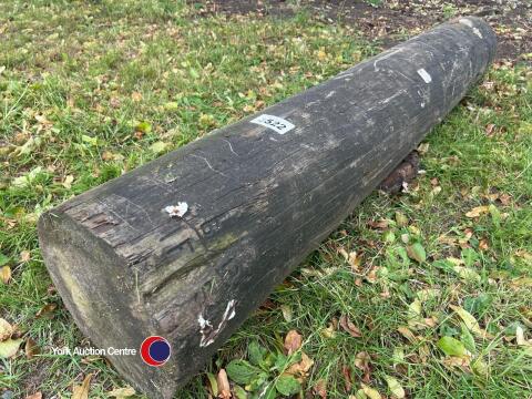 Wooden gate post/telegraph pole