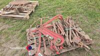 Pallet of Accord drill coulter, Accord drill wheel, Hardi sprayer pump and sprayer pump