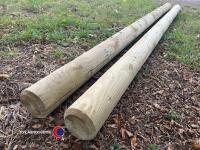 2 x 3.6m x 150mm fence posts - 3