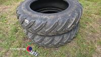 2 x 380-85-34 Michelin tyres