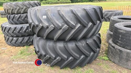 2 x 680-85-32 Mitas tyres on 10 stud wheels