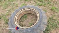 Pair of Firestone 12.4 R28 on rims without centre dish - 2