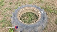 Pair of Firestone 12.4 R28 on rims without centre dish - 3