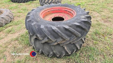 Pair of 14.9 R28 wheels
