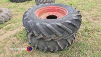 Pair of 14.9 R28 wheels
