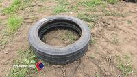 Pair of 4.00-19 three rib tyres - 4