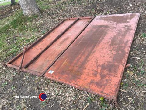 2 x metal sheeted livestock gates