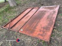 2 x metal sheeted livestock gates