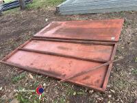 2 x metal sheeted livestock gates - 2