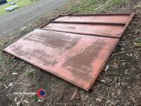 2 x metal sheeted livestock gates - 4