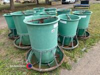 10 x Osborne big wheel pig feeders - 2