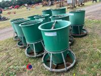 10 x Osborne big wheel pig feeders - 4