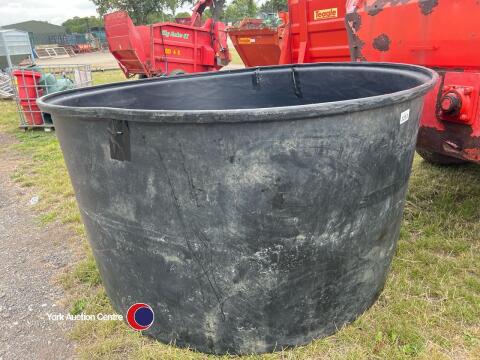 Large black water trough