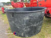 Large black water trough