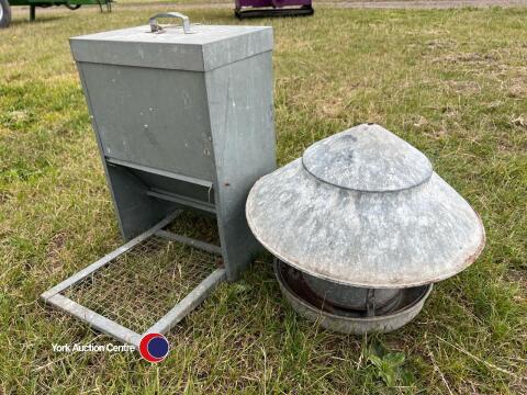 2 x galvanised chicken feeders
