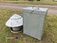 2 x galvanised chicken feeders - 3