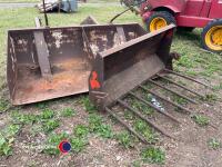 David Brown front loader c/w bucket and muck fork - 2