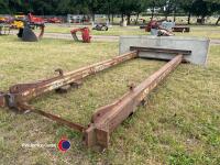 Grain pusher with JCB brackets or fork lift tine mounting