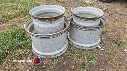 MF front and rear wide wheel set grass/turf/floatation wheels, Front 22.5 x 16, Rear 30 x 20