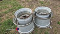 MF front and rear wide wheel set grass/turf/floatation wheels, Front 22.5 x 16, Rear 30 x 20 - 2