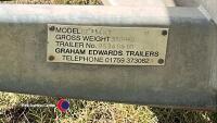 Graham Edwards tri axle 14ft livestock trailer, wind out sheep decks, key in office - 3