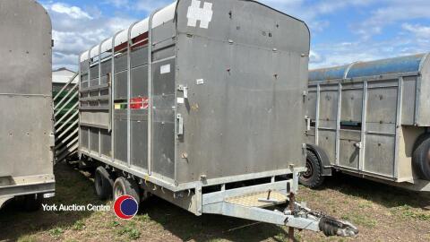 Hudson 12ft cattle trailer ,owned last 6 years, only used once a year, has divider gate and drop down front panel, 2010