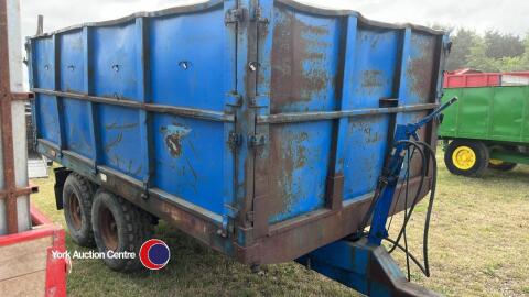 Marston high sided tipping trailer, twin rams, rear barn doors, wo
