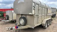 Graham Edwards 14ft tri axle livestock trailer with power decks. recently serviced, spare wheel. 2019