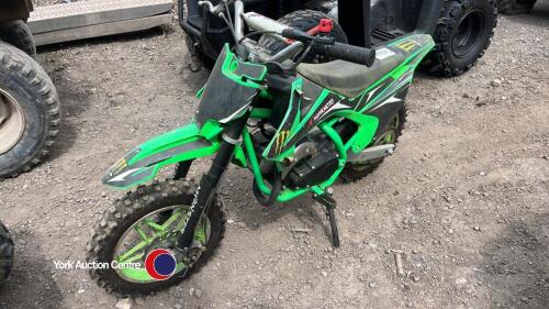 Off road child's petrol motorbike, key in office