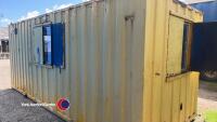 20ft steel office block with steel shutters and electric plug in - 4
