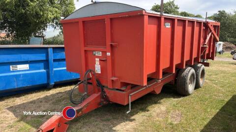 Triffitt 10T grain trailer, with rollover sheet, hydraulic tail gate, 1994