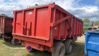 Triffitt 10T grain trailer, with rollover sheet, hydraulic tail gate, 1994 - 4