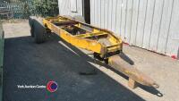 Trailer chassis, 19ft long sprung axle and drawbar 8 stud braked axles