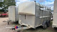 Ifor Williams 12ft cattle trailer with windbreaker on front, spare wheel, good order, 2011 - 2