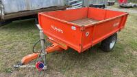 Kubota 1.5T tipping trailer VGC - 2