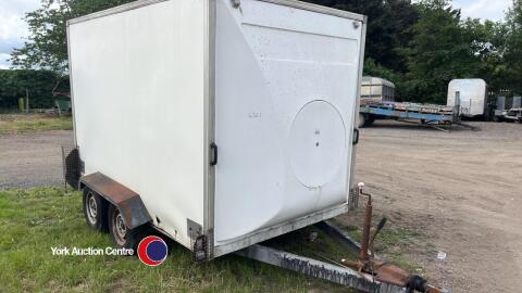 Ifor Williams 10ft x 6ft twin axle box trailer, road worthy condition